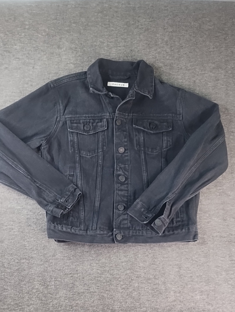 PacSun Men's Washed Black Denim Jacket